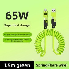 4 in 1 Fast Charging Cable 65W USB C to USB C For iPhone Charger CarPlay Cord US