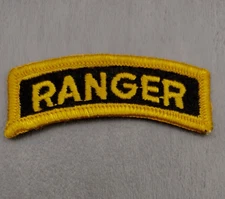 🔥 Authentic U.S. Army RANGER Tab – Black & Gold Shoulder Arc – Sew-On Surplus