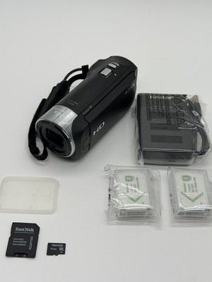 Sony Handycam HDR-CX240 (Black) Camcorder w/ 32GB MicroSD Card & Charger