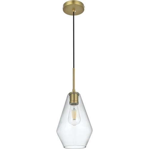 Living District LD2260SG Gene 1 Light 7 inch Satin Gold Pendant Ceiling Light - Picture 8 of 10