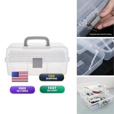 Tosnail 12-Inch 3 Layers Plastic Craft Organizer Storage Container First Aid