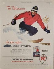 1947 The Texas Company Texaco dealers Vintage Ad Top Havoline Motor Oil