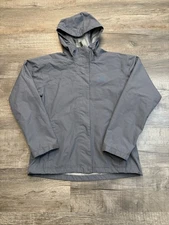 Helly Hansen Women’s Rain Jacket MD Helly Tech Protection Gray Hooded B51