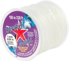 Stretch Magic Bead & Jewelry Cord - Strong & Stretchy, Easy to Knot - Clear Colo