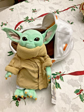 Grogu Baby Yoda New Plush 11" Disney Store Star Wars Mandalorian  Hover Pram