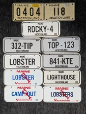MAINE mini cereal license plate lot of 11 all different