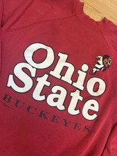 Vintage Ohio State University Buckeyes Red Brutus Size Medium PM Enterprise 1980