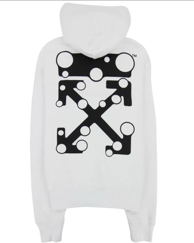 Felpa con cappuccio Off White Bubble ArrowsBianco Nero