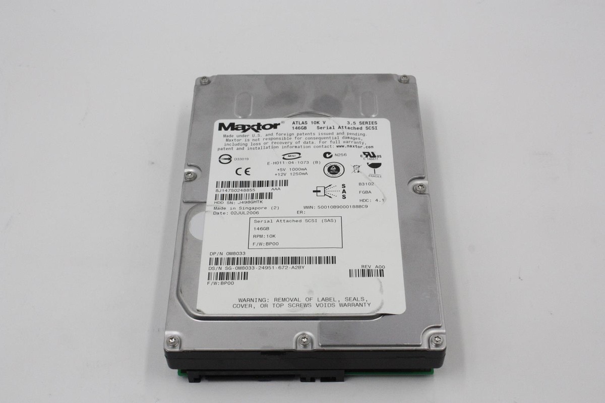 (未使用･未開封品)　DELL 146GB 10000RPM 3.5インチ 内蔵型 SAS HDD M8033 マウンタ付 kmdlckf Dell (0M8033) for sale online | eBay