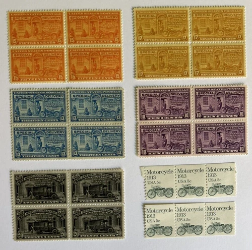 26 U.S Stamp Motorcycle Special Delivery 5 INDIAN Harley Memorabilia Vintage