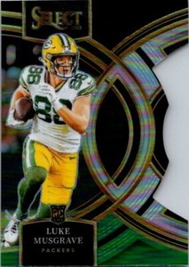 2023 Panini Select #166 Luke Musgrave Black and Green Prizms Die Cuts