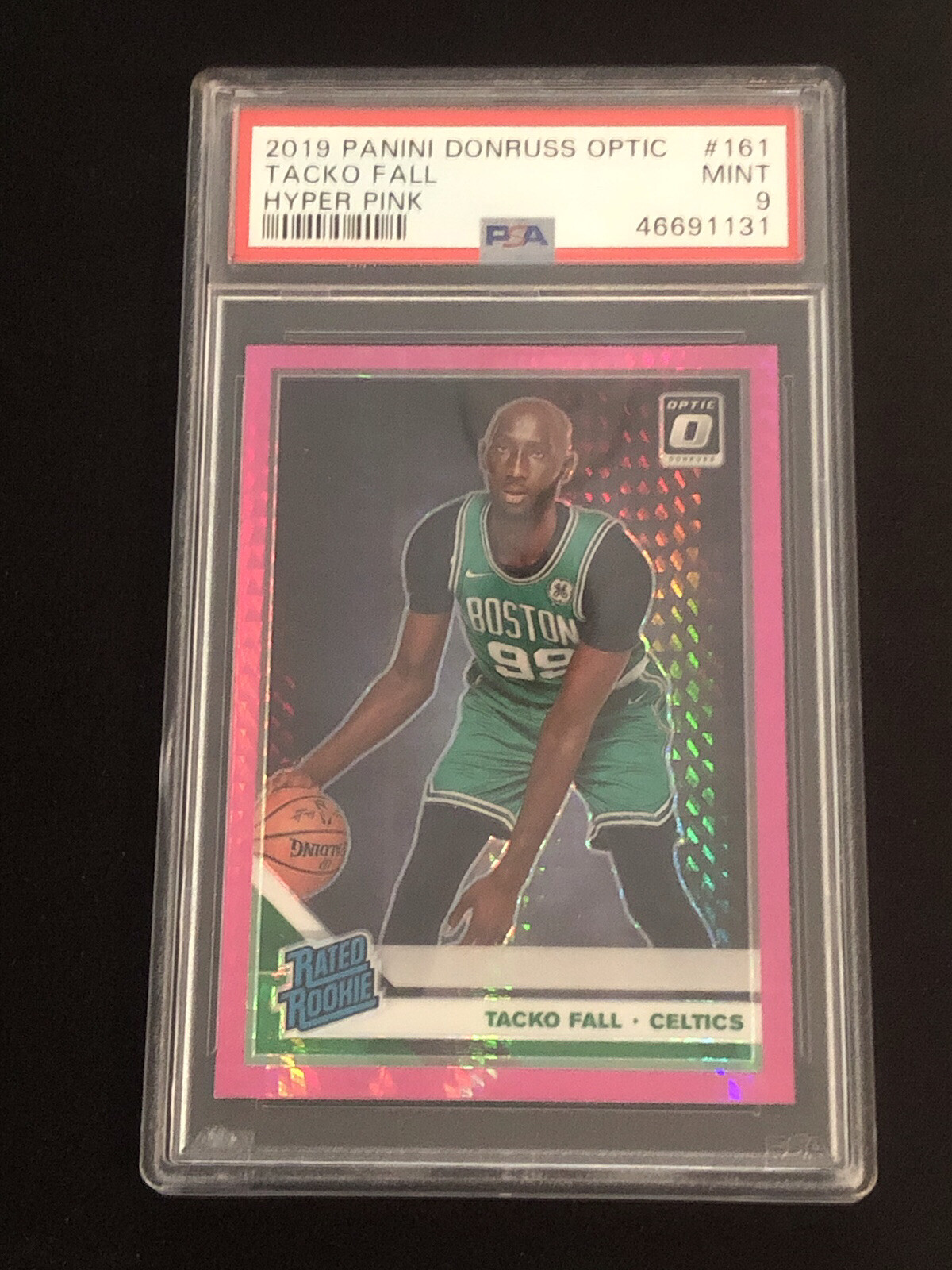 2019 Panini Donruss Optic Tacko Fall RC Hyper Pink Prizm #161 Celtics PSA 9