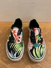 Vans Hawaiian Floral Hibiscus Print Classic Vans Size Men  s 5 Womens 6.5 No Lace