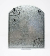 Halloween Galvanized Tombstone Spider Web Hanging Sign Decoration Decor Prop