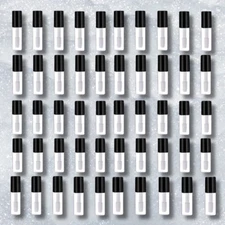 50 Pack 1.2ML Clear Mini Lip Gloss Tube Empty Lip Balm Containers With Black Lid