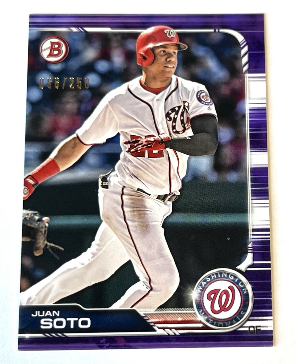 Juan Soto 2019 Bowman #92 Purple Parallel 096/250 Washington