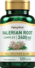 Valerian Root Extract | 2400mg | 120 Capsules | Non-GMO | by Piping Rock