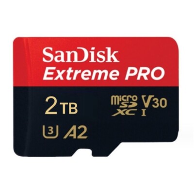 Extreme PRO 2TB Micro-SD Speicherkarte, SDXC UHS-I Class 10 U3 A2 V30 160MB/s