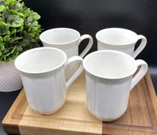 Mikasa Porcelain ANTIQUE WHITE 4.5" tall by 3.25" Coffee/Tea Mug (SET OF 4) NEW