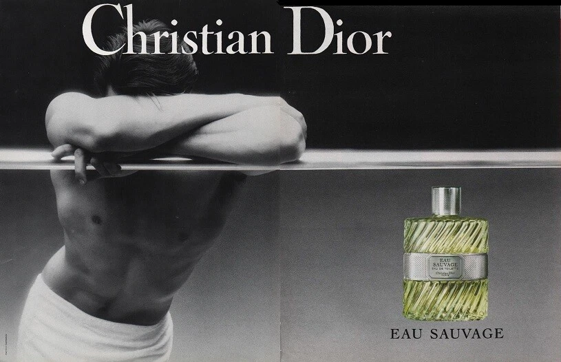 Publicité papier Parfum. Perfume ad. Dior Eau Sauvage 1993 double page