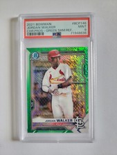 2021 Bowman Chrome Jordan Walker Prospect Green Shimmer Refractor Cardinals