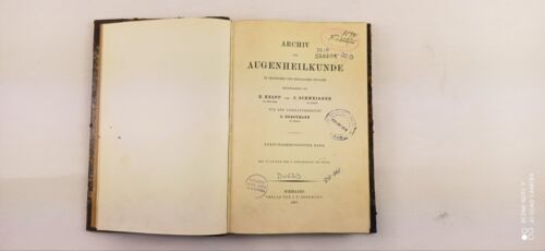 Archiv Augenheilkunde H Knapp C Schweigger C Horstmann Book 1897 Medicine  Rare - Picture 1 of 11
