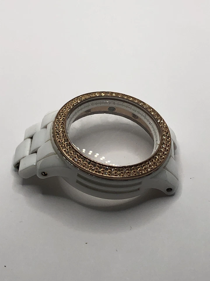 Michael Kors Watch Parts Case 40mm Partial Band White Ceramic 20mm Links GY362 - Image 3 of 4