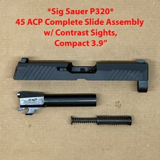 Sig Sauer P320 Compact .45 ACP Complete Upper Slide 3.9" Barrel & Spring OEM