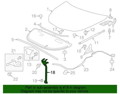 Original GM 2009-2017 Buick Chevrolet Enclave capó pestillo primario soporte 25916705 Foto 3 de 3