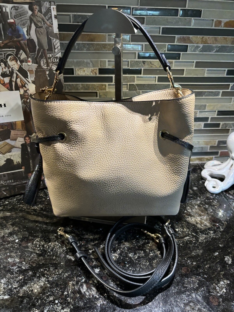 COACH / ショルダーバッグ/レザー/BEG/CA164/型崩れ有 COACH Andy Crossbody Horse & Carriage Color block Pebbled Leathe