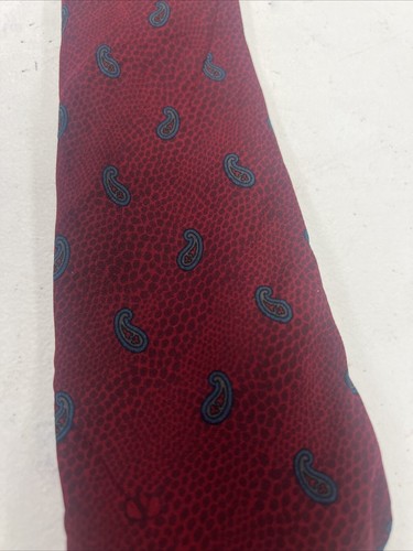 Valentino Men's Red Paisley Silk Neck Tie $395 - Picture 7 of 7