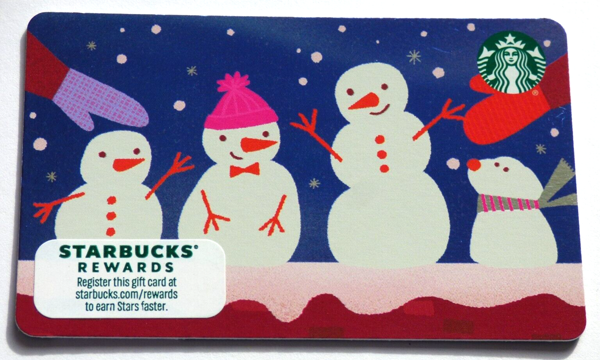 2023 STARBUCKS Gift Card - Christmas - Snowman Family