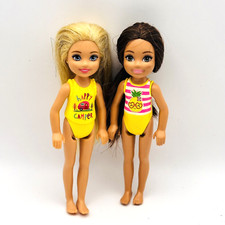 2 Mettel Barbie Chelsea Beach Doll 5.5" E1-731