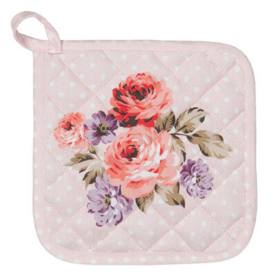 Clayre & Eef 1x Topflappen Rosa Landhaus Shabby DTR45 #2022190
