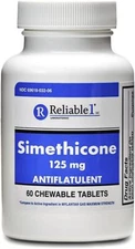 Reliable-1 Simethicone 125 mg Antiflatulent Chewable Tablets 60 EA