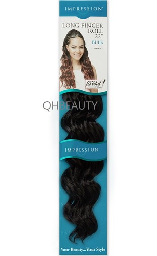 IMPRESSION SYNTHETIC HAIR EXTENSION CROCHET CURLY BRAID - LONG FINGER ROLL 22 - 第 4/19 張圖片