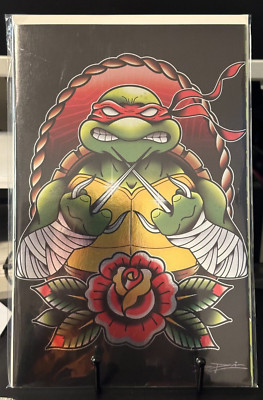 TMNT #1 2024 SDCC Exclusive FOIL VIRGIN Tattoo LTD 500 Davis Rider IDW ...