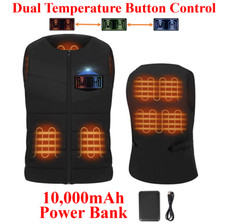 Heated Vest with 10000mAh Power Bank Lightweight USB Jacket Warmer Heating Coat