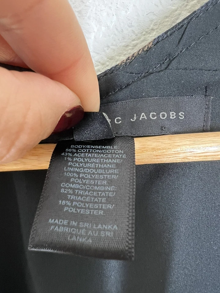 Vestido Vaina Marc By Marc Jacobs Estampado Animal Talla 10 Expuesto Detalle Cremallera Foto 3 de 4