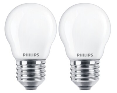 2er Pack Philips LED E27 G45 Tropfen 2,2W = 25W 250lm 230V Warmweiß 2700K