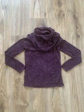 Athleta Womens Small Cozy Cocoon Very Soft Purple Cowl/Funnel Neck 3-Way Sweater