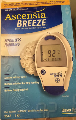 Ascensia Breeze Glucometer Kit For Diabetic Monitoring Never Opened