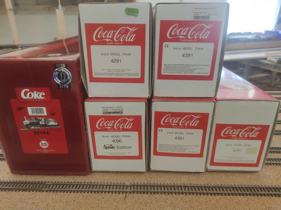 LGB Coca Cola Zugset mit 25194 2-6-0 Mogul mit Sound, MTS und 5 Wagen -Rarität- - Bild 3 von 4