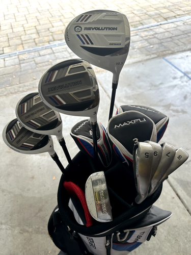 MaxFli Revolution Complete Golf Club Set With Bag Irons/Driver/Fairway/Hybrids