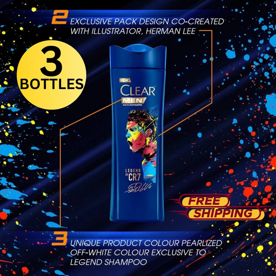 Pack de 3 champú Clear Men Legend by CR7 (315 ml) envío GRATIS Foto 2 de 4
