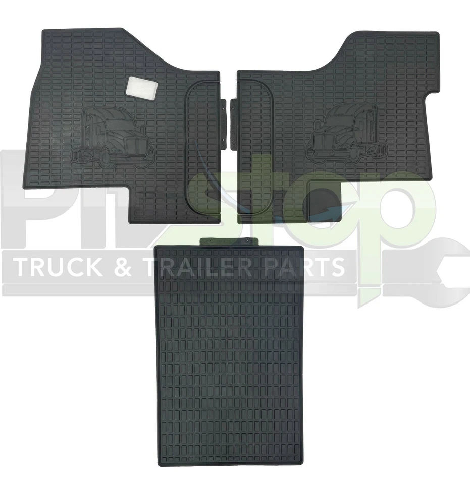 Juego de 3 alfombrillas forros de goma Kenworth T680 T800 Peterbilt 567 579 Foto 2 de 4