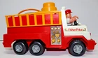 Vintage 1983 Fisher Price Husky Helpers Pumper Fire Truck 336 and Fireman Figure