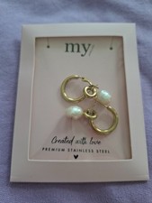 My Jewellery Creolen mit Süßwasser Perlen* Premium Edelstahl* Neu