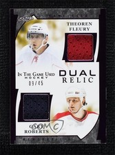 2022 Leaf ITG Used Game Dual Relics Purple 9/45 Theoren Fleury Gary Roberts 8q5