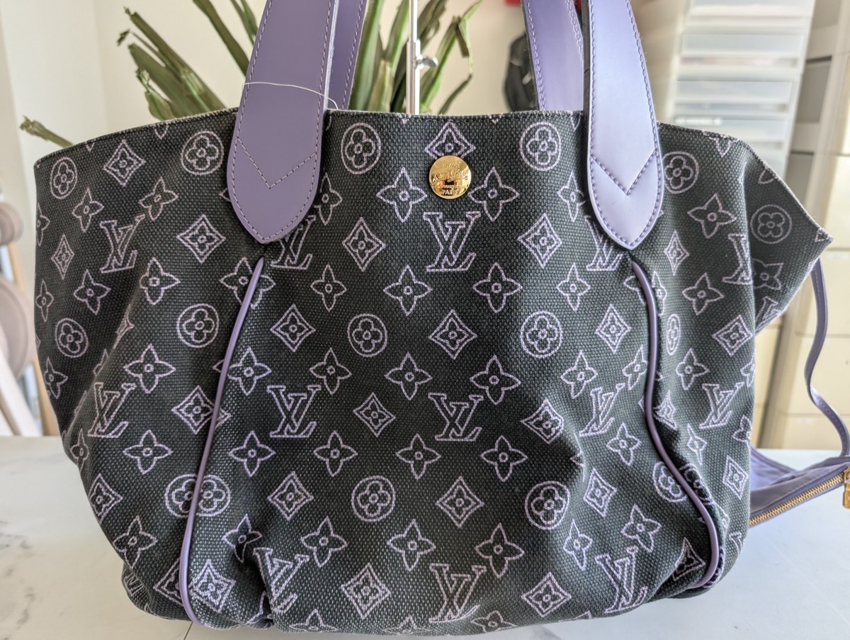 Louis Vuitton LV Tote Bag M95987 Caba Ipanema GM Purple Beach Line